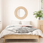 Godzilla Rising Sun The Great Wave  Duvet Cover Gallery Image 3