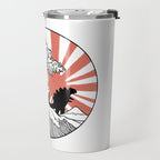 Godzilla Rising Sun The Great Wave  Travel Mug Gallery Image 2