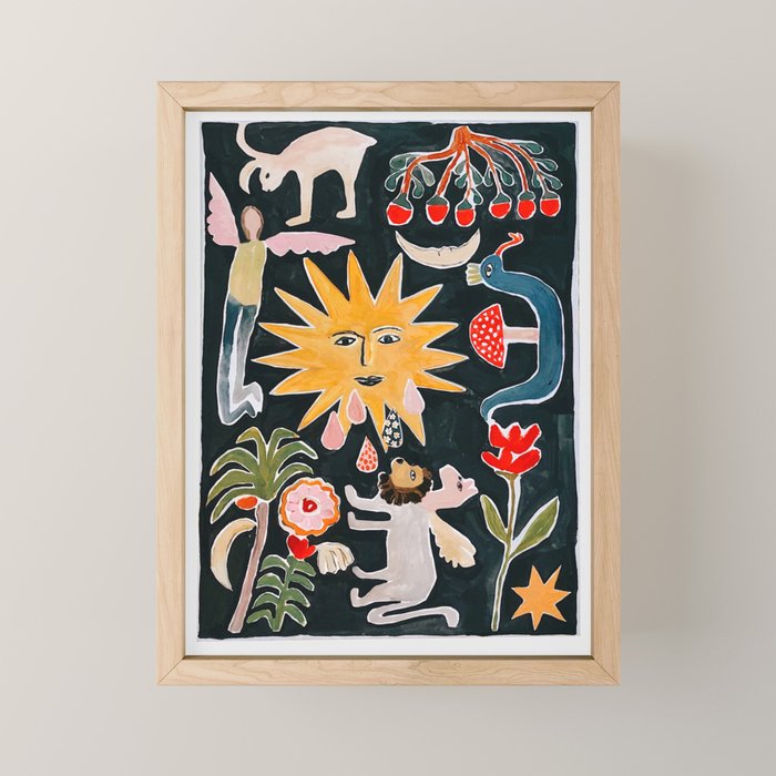 Crying Sun Mini Art Print Gallery Image 1