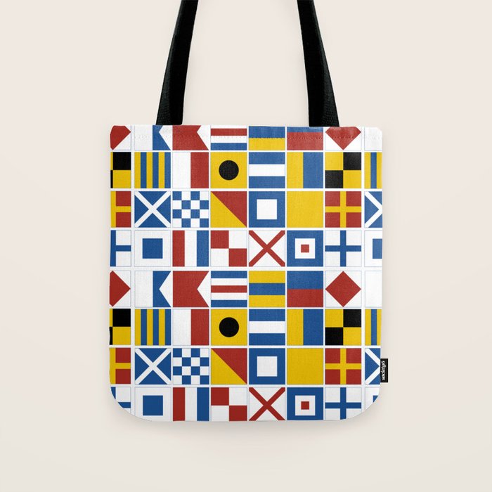 Nautical Flags Tote Bag