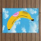 Banana Pop Art: Sky Edition Outdoor Rug Gallery Image 1
