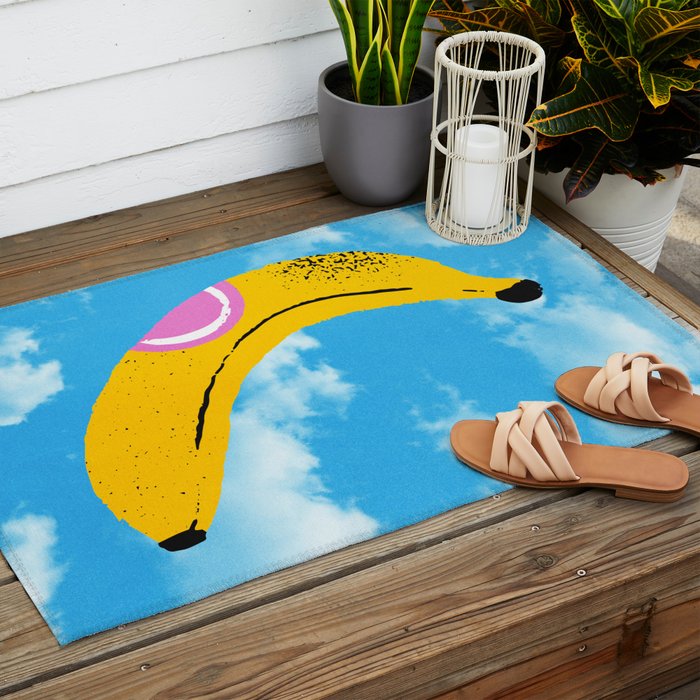 Banana Pop Art: Sky Edition Outdoor Rug Gallery Image 2