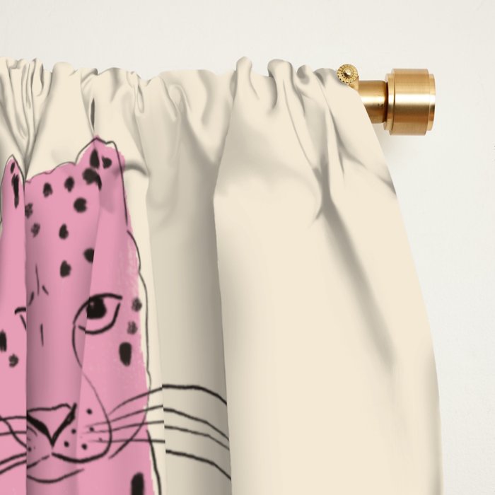 Snow Leopard in Color Window Curtain Gallery Image 2