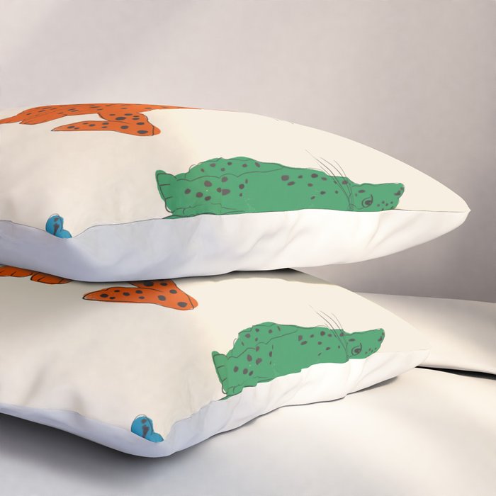 Snow Leopard in Color Pillow Sham Gallery Image 3