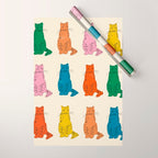 Snow Leopard in Color Wrapping Paper Gallery Image 1