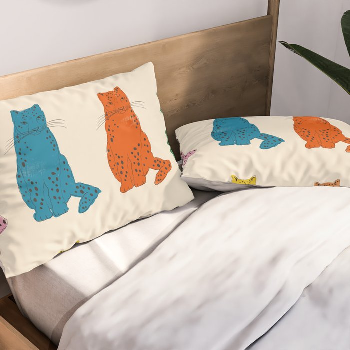 Snow Leopard in Color Pillow Sham Gallery Image 2