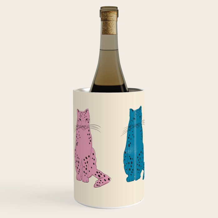 Snow Leopard in Color Wine Chiller Gallery Image 2