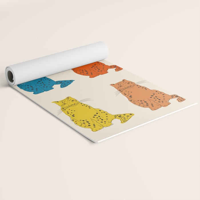 Snow Leopard in Color Yoga Mat Gallery Image 2