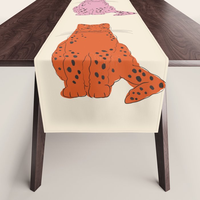 Snow Leopard in Color Table Runner Gallery Image 1