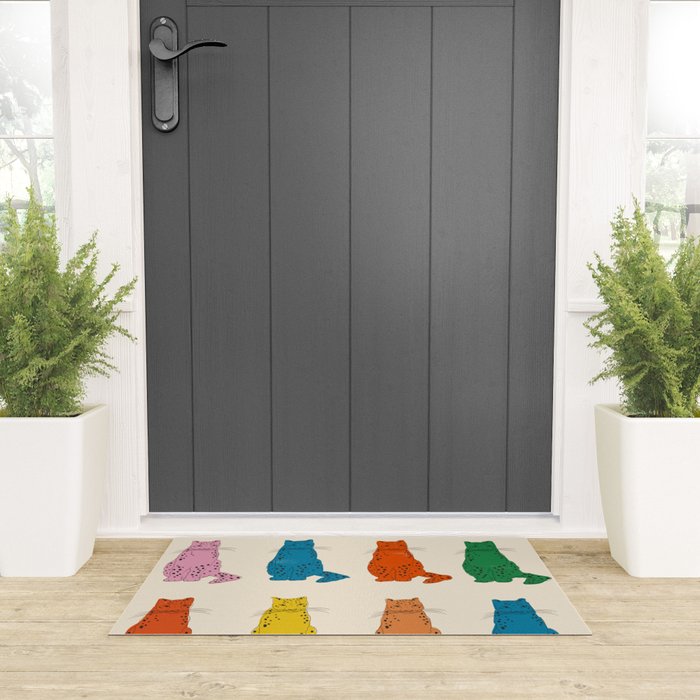 Snow Leopard in Color Welcome Mat Gallery Image 3