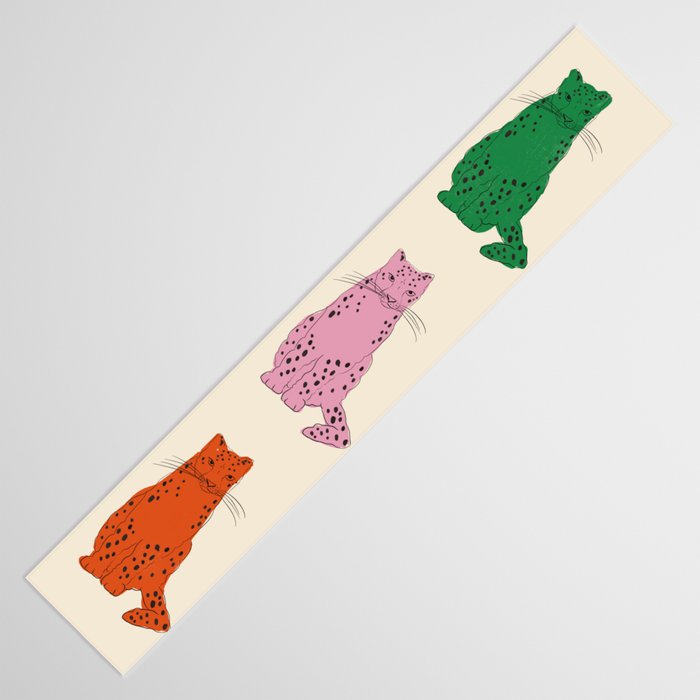 Snow Leopard in Color Table Runner Gallery Image 3