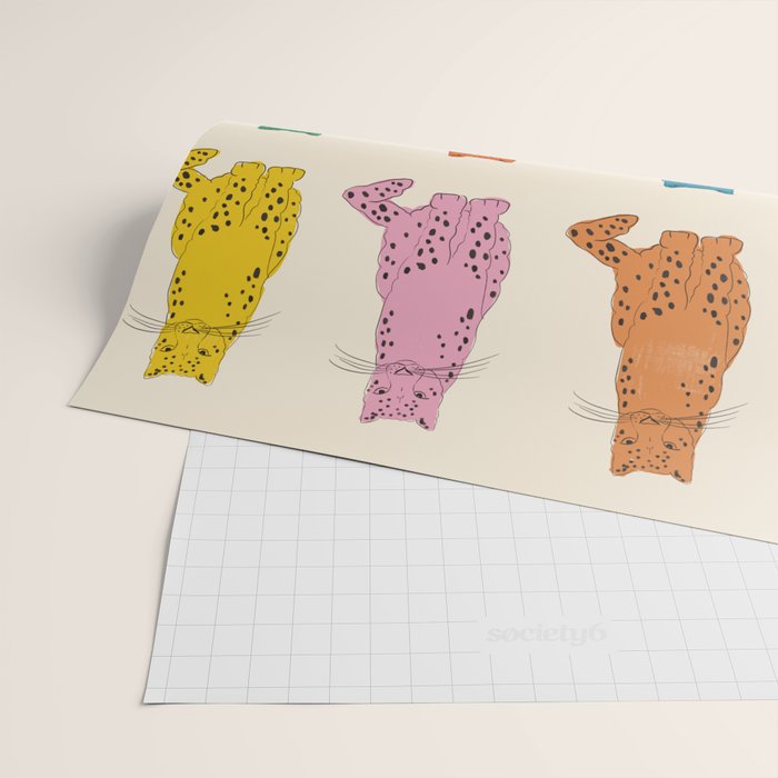 Snow Leopard in Color Wrapping Paper Gallery Image 2