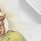 'Father Christmas Cat' by Louis Wain Wall Tapestry Gallery Image 3