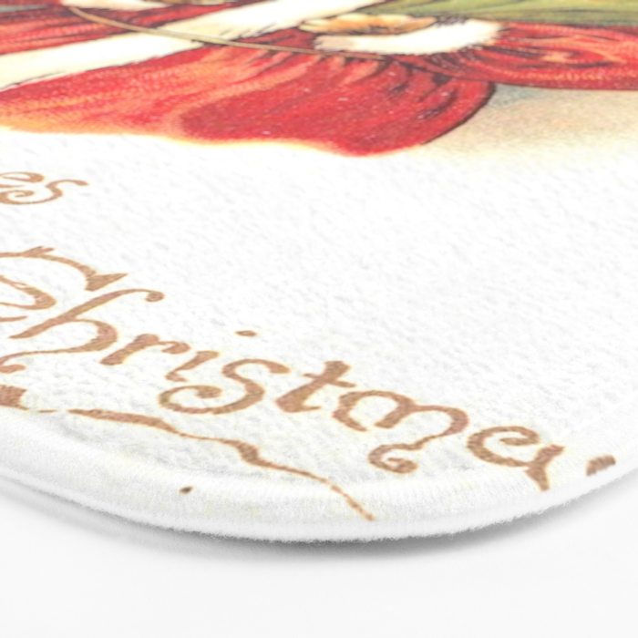 'Father Christmas Cat' by Louis Wain Bath Mat Gallery Image 3