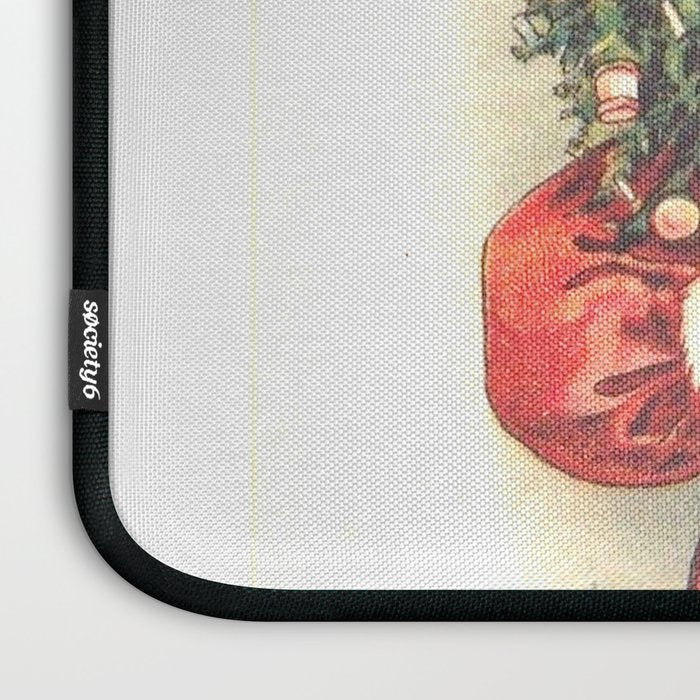 'Father Christmas Cat' by Louis Wain Laptop Sleeve Gallery Image 3