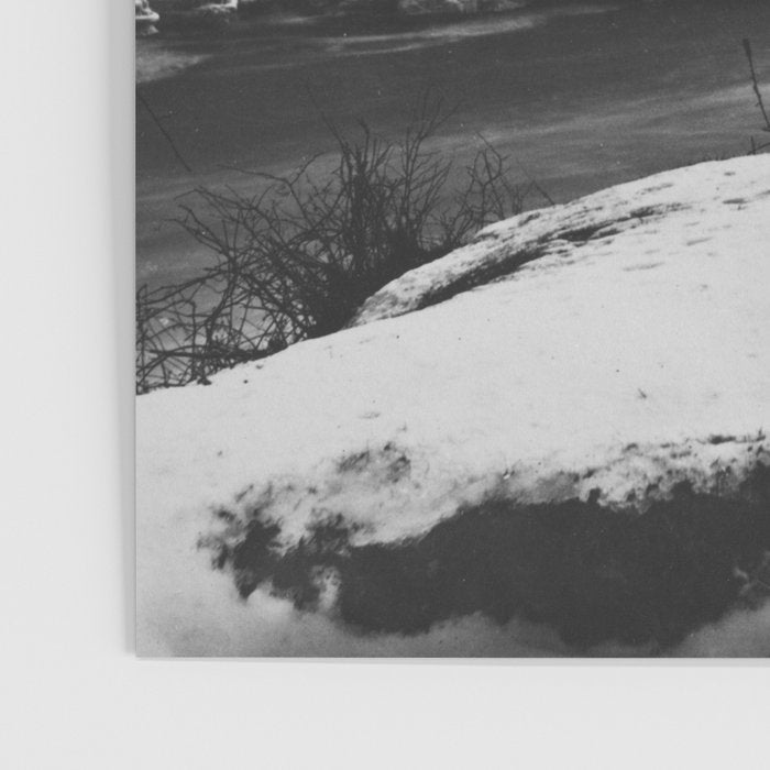 Niagara Falls, dark winter night after snowfall black and white photograph  by Alexander Henderson Poster Gallery Image 3
