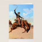 Frederic Remington Western Art âThe Buck Jumperâ Stationery Card Gallery Image 2