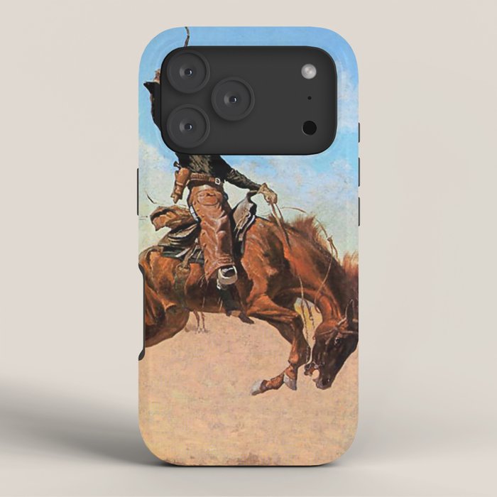Frederic Remington Western Art âThe Buck Jumperâ iPhone Case Gallery Image 3
