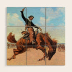 Frederic Remington Western Art âThe Buck Jumperâ Wood Wall Art Gallery Image 1