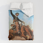 Frederic Remington Western Art âThe Buck Jumperâ Comforter Gallery Image 6