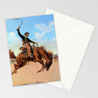 Frederic Remington Western Art âThe Buck Jumperâ Stationery Card Gallery Image 2