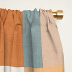 Mid-Century Artwork Warm Colors Geometric Abstract Window Curtain Gallery Image 2