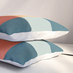 Mid-Century Artwork Warm Colors Geometric Abstract Pillow Sham Gallery Image 3