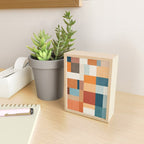 Mid-Century Artwork Warm Colors Geometric Abstract Mini Art Print Gallery Image 2