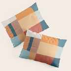 Mid-Century Artwork Warm Colors Geometric Abstract Pillow Sham Gallery Image 3