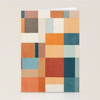 Mid-Century Artwork Warm Colors Geometric Abstract Stationery Card Gallery Image 2