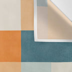 Mid-Century Artwork Warm Colors Geometric Abstract Wall Tapestry Gallery Image 3