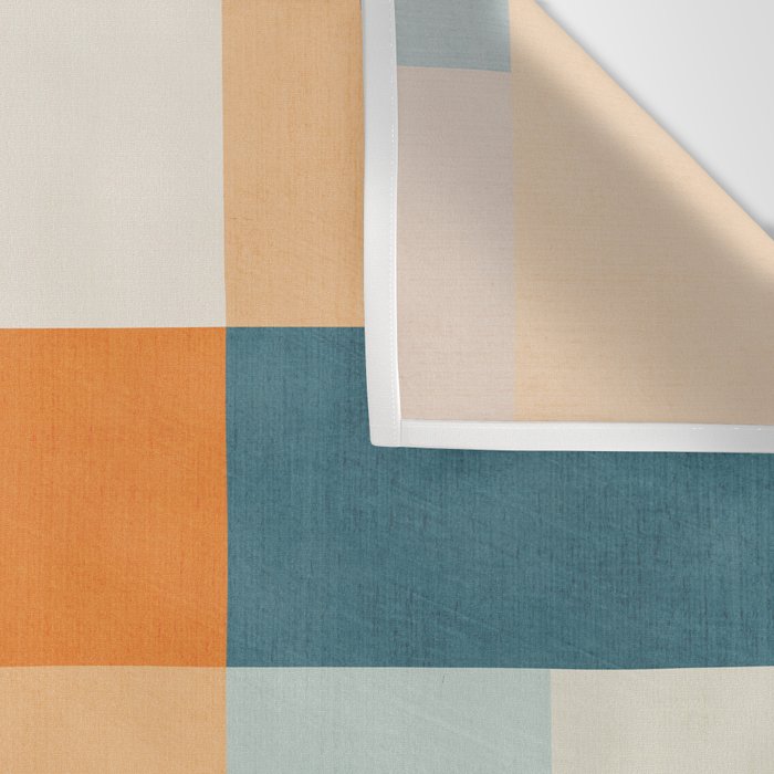 Mid-Century Artwork Warm Colors Geometric Abstract Wall Tapestry Gallery Image 3
