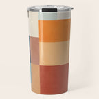 Mid-Century Artwork Warm Colors Geometric Abstract Travel Mug Gallery Image 1