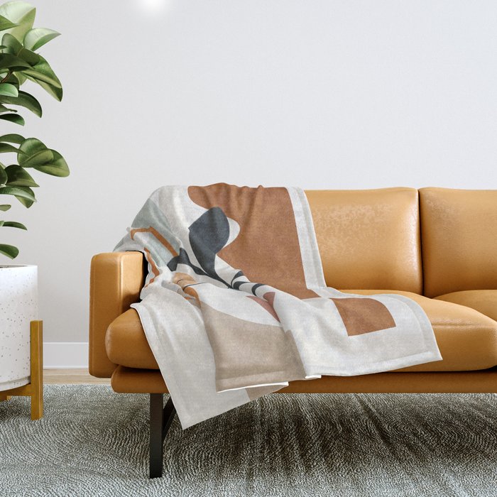 Soft Shapes VI Throw Blanket Gallery Image 1