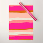 Flamingo Stripes Wrapping Paper Gallery Image 1