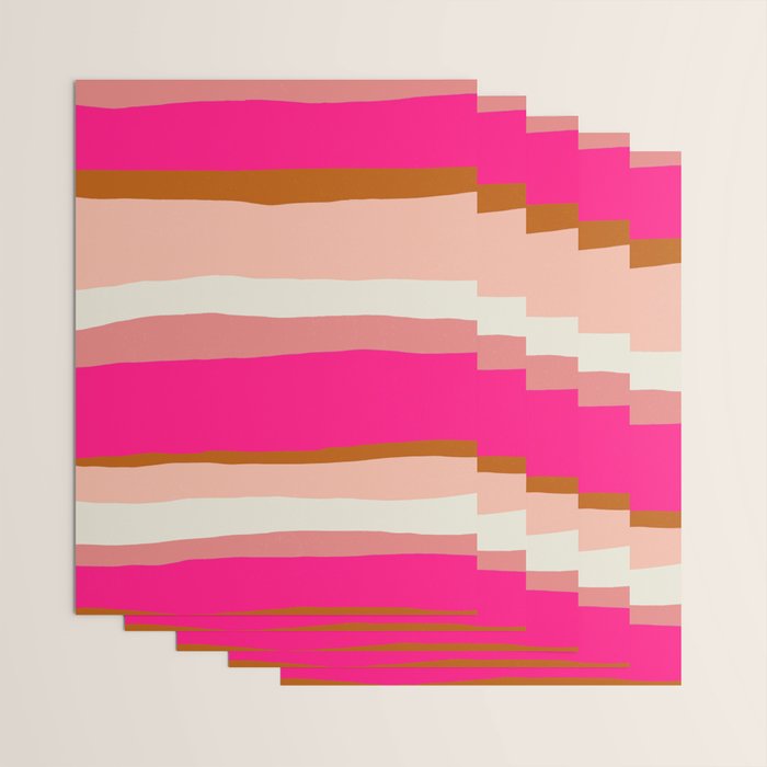 Flamingo Stripes Wrapping Paper Gallery Image 3