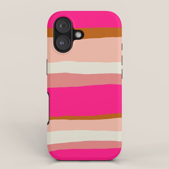 Flamingo Stripes iPhone Case Gallery Image 1
