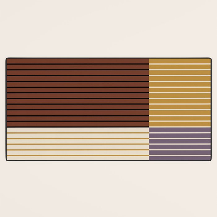 Color Block Line Abstract XVIII Desk Mat Gallery Image 3
