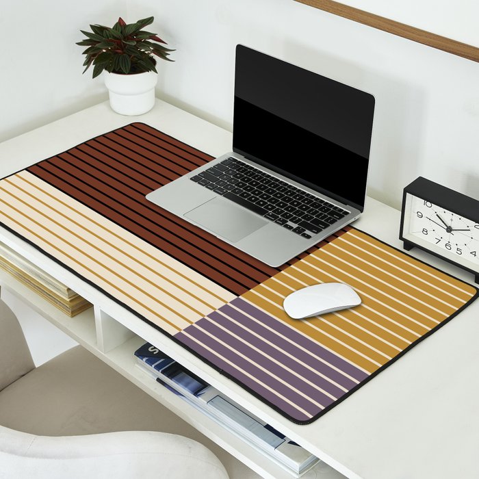 Color Block Line Abstract XVIII Desk Mat Gallery Image 2