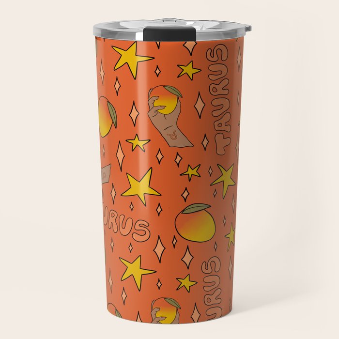 Taurus Mango Print Travel Mug Gallery Image 1