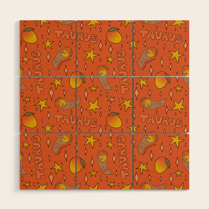 Taurus Mango Print Wood Wall Art Gallery Image 1