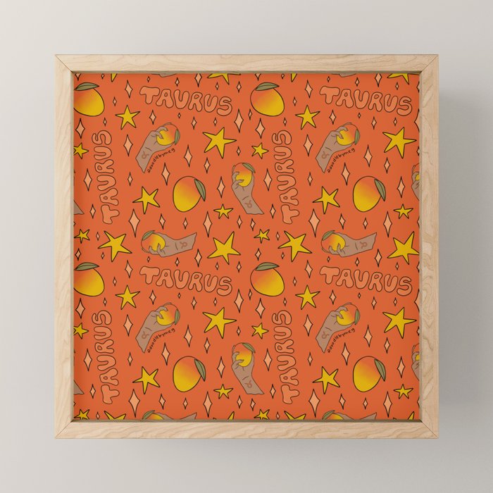 Taurus Mango Print Mini Art Print Gallery Image 1