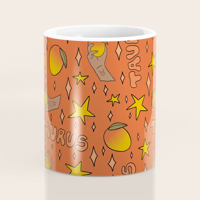 Taurus Mango Print Coffee Mug Gallery Image 4