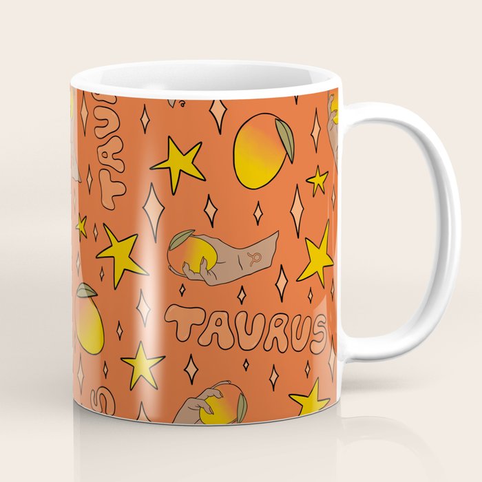 Taurus Mango Print Coffee Mug Gallery Image 1