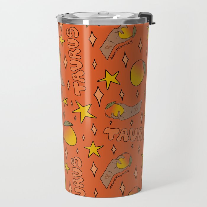 Taurus Mango Print Travel Mug Gallery Image 2