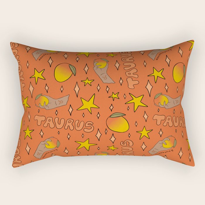 Taurus Mango Print Rectangular Pillow Gallery Image 2
