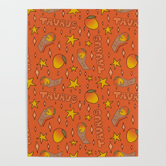 Taurus Mango Print Poster Gallery Image 1
