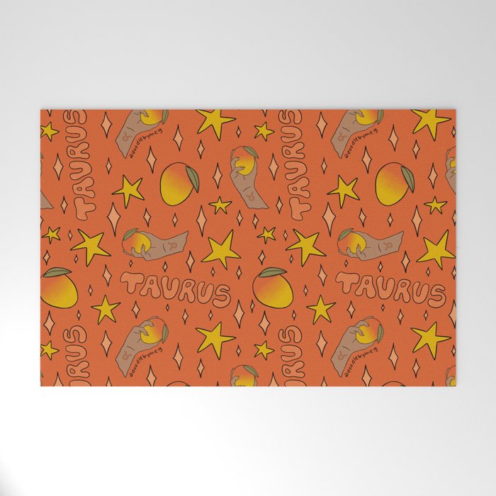 Taurus Mango Print Welcome Mat Gallery Image 1