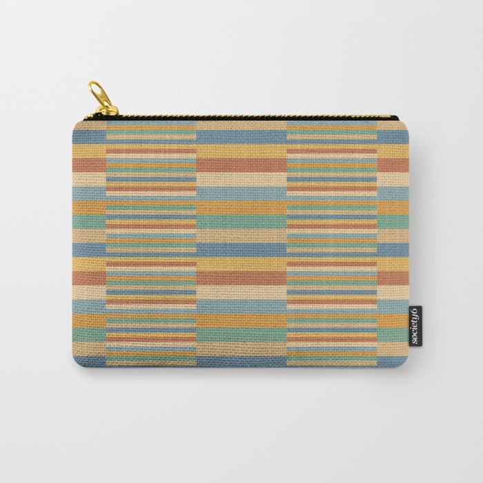 Mixed Stripes Pattern XV Vintage Summer Carry All Pouch Gallery Image 1