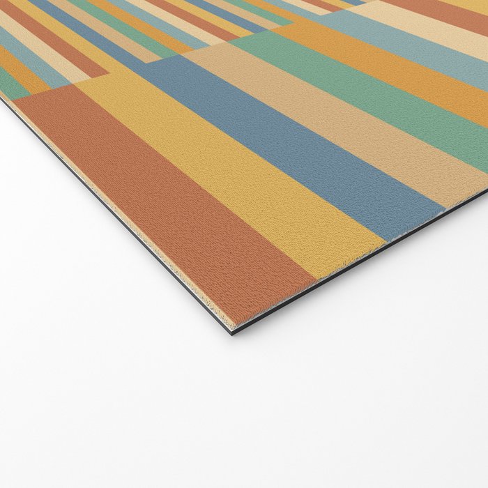 Mixed Stripes Pattern XV Vintage Summer Welcome Mat Gallery Image 2